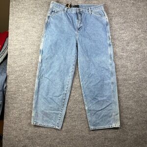 Asos Design Baggy Carpenter Jeans Men's‎ Blue Denim Relaxed Classic Y2K - 36X29